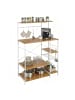 relaxdays Küchenregal in Natur/ Weiß - (B)80 x (H)123 x (T)40 cm