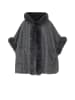 Usha Women Poncho in Dunkelgrau