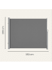 SONGMICS Seitenmarkise Sheld in Grau - (B)350 x (H)200 cm