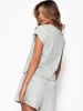 SASSYCLASSY Kurzarm Sweatshirt mit Rückendetail in Grau