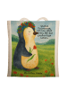 Mr. & Mrs. Panda Tasche Pinguin Blumen Design mit Spruch in Weiß