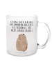 Mr. & Mrs. Panda Teeglas Murmeltier mit Spruch in Transparent