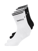 SNOCKS Hohe Sportsocken mit Streifen aus Bio-Baumwolle Schwarz-Weiß 4 Paar