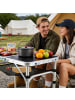 relaxdays Campingtisch in Schwarz - (B)60 x (H)60 x (T)40 cm