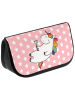 Mr. & Mrs. Panda Beauty Bag Einhorn Blümchentail ohne Spruch in Rot Pastell