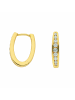 Adeliás Damen 333 Gold Ohrringe / Creolen mit Zirkonia in gold