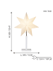 STAR Trading Papierstern-Tischleuchte Karo, weiß, 52cm in Silber