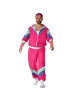 tectake Herrenkostüm  Retro 80er 90er Jahre Jogginganzug  Bunter Retro-Style: Jacke und