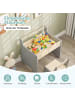 COSTWAY Kindertisch mit Stuhl in Grau
