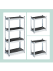relaxdays 2 x Schwerlastregal in Schwarz/ Silber - (B)60 x (H)120 x (T)30 cm