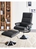 Beliani 3-tlg Massagestuhl LEGEND in Schwarz/Silber