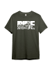 PAULGOS Herren T-Shirt, BIKE in Olive