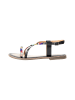 usha FESTIVAL Damen Sandalen Mit Perlenstickerei in Schwarz