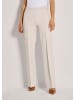 MADELEINE Weite Jerseyhose mit Biesen in perlweiß
