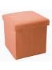 Intirilife Faltbarer Sitzhocker 30x30x30 cm in MANDARINEN ORANGE