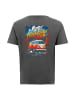 OLDSKULL T-Shirt Retro Roadtrip Logo Graphic in Dark Grey