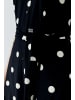 Oui Maxikleid Silky Touch in black offwhite