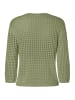 More & More Ajourstrickjacke in pale olive green