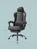 SONGMICS Gaming-Stuhl Cathy in Tintenschwarz - (B)64 x (H)133 x (T)66 cm