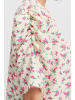ICHI Kurzarm-Bluse IXNINA Regular fit in Almond Milk w. Pink Flower