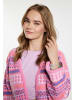 IZIA Damen Cardigan in Pink Mehrfarbig