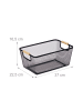 relaxdays Drahtkorb in Schwarz - (B)37 x (H)16,5 x (T)22,5 cm