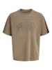 JACK & JONES PLUS T-shirt in Stone Gray