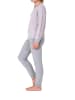 NORMANN Frottee Pyjama langarm Bündchen Schlafanzug Herz - 71578 in Grau