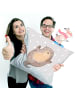 Mr. & Mrs. Panda Kissen 40x40 Otter Umarmen ohne Spruch in Grau Pastell