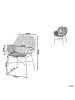 Beliani Esszimmerstuhl CANORA in Braun/Schwarz - (W) 64 x (H) 89 x (L) 62 cm