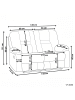 Beliani 2-Sitzer Sofa BERGEN in Schwarz - (W) 149 x (H) 101 x (L) 72 cm