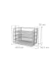 relaxdays Briefablage in Silber - (B)49,5 x (H)30 x (T)24,5 cm