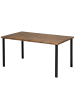 Beliani Esszimmertisch LAREDO in Schwarz/Braun - (W) 90 x (H) 75 x (L) 150 cm