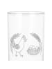 Mr. & Mrs. Panda Glas Huhn Stolz mit Spruch in Transparent