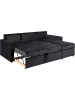 ebuy24 Schlafsofa Sacramento Anthrazit 218 x 155 cm