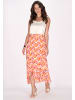 faina Damen Rock in Orange Mehrfarbig
