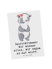 Mr. & Mrs. Panda Postkarte Sekretärin Geheimnisträgerin mit Spruch in Weiß
