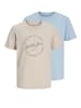 JACK & JONES Junior T-Shirt JJGRAYSON TEE S/S CREW NECK 2PK MP JNR in celestial blue