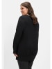 sheego Langarmshirt in schwarz