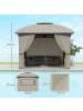 Outsunny Pavillon 335L x 335B x 285H cm Hellgrau