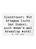 Mr. & Mrs. Panda Kühlschrank Magnet Spruch Elektriker Lichtbring... in Weiß