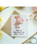 Mr. & Mrs. Panda Grußkarte Maus Beste Nachbarin der Welt mit Spruch in Grau Pastell