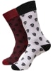 Urban Classics Socken in burgundy/white