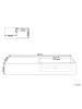 Beliani Waschbecken CUSCO in Schwarz - (W) 150 x (H) 13 x (L) 48 cm