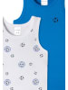 Schiesser Unterhemd / Tanktop Kids Boys Feinripp Cotton in Blau / Weiß Fußball