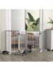 Pawhut Hunde Absperrgitter Weiß 206L x 35,5B x 76H cm