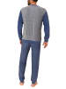 NORMANN Lange Frottee Pyjama Schlafanzug Bündchen - 49626 in Grau