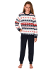 NORMANN Kinde langarm Schlafanzug Pyjama Bündchen Norweger Coralfleece - 76978 in rosa