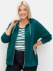 sheego Kapuzensweatjacke in petrol