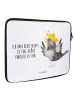 Mr. & Mrs. Panda Notebook Tasche Rabe Sombrero mit Spruch in Weiß